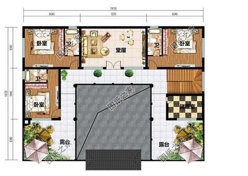 棋牌室|农村20万四合院设计图，青山绿水间，享受农村生活