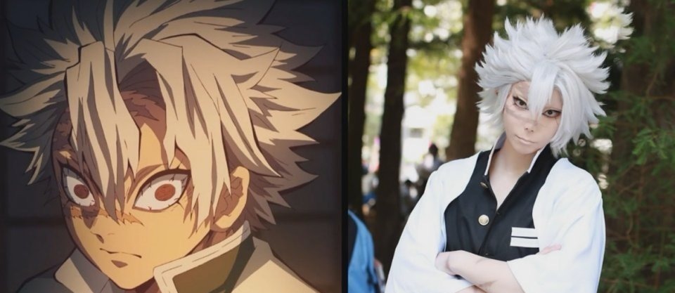 阿柒|鬼灭之刃COS:祢豆子惹人怜爱,伊之助肌肉感十足,漫迷们裂开了