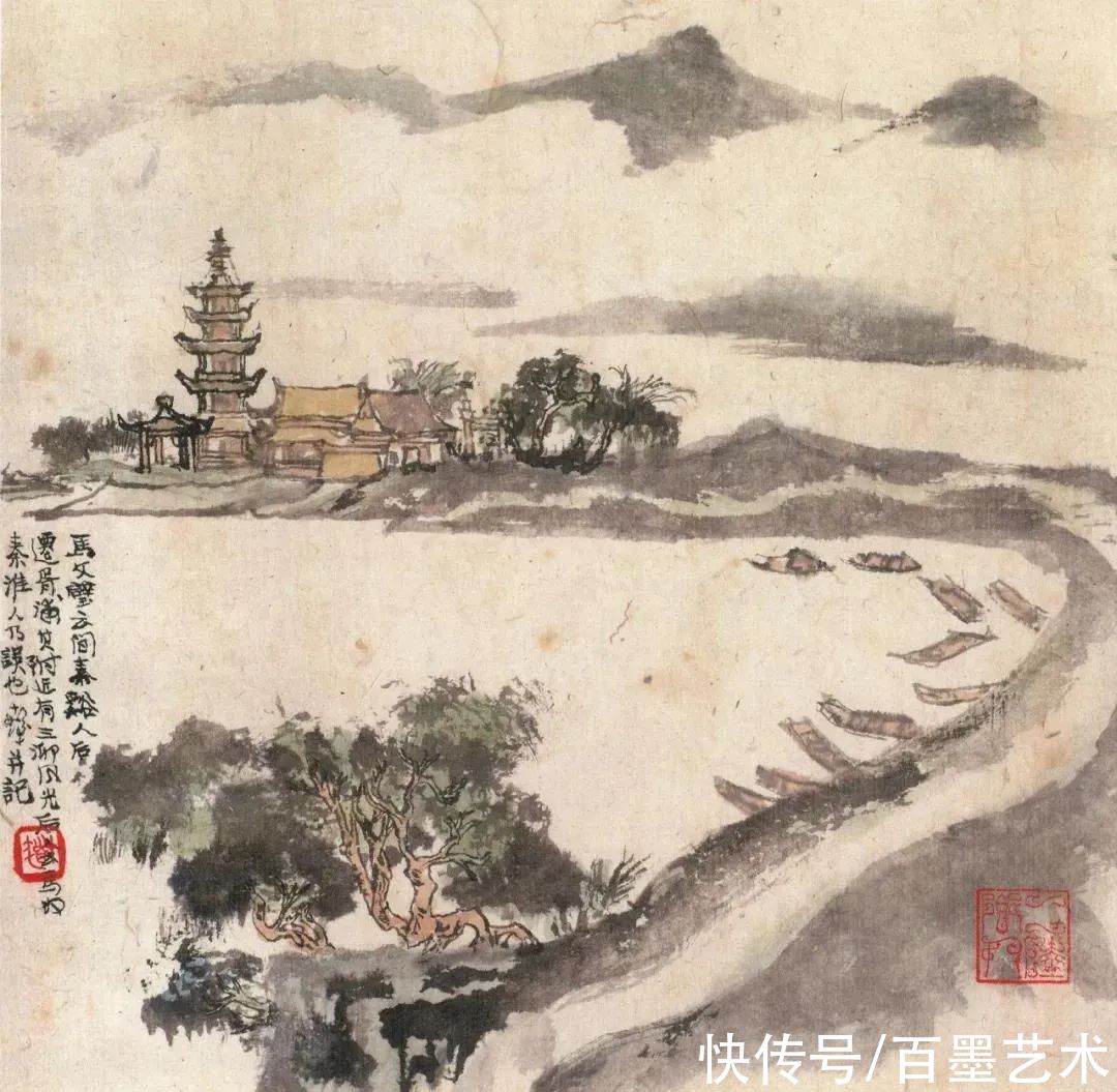 汪大文|程十发送女弟子四组册页,隐藏了四十年的精彩