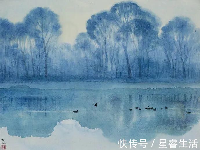 水彩&他被徐悲鸿称为“中国艺术界卓绝天才”,融入水墨意境的水彩,太美好了!