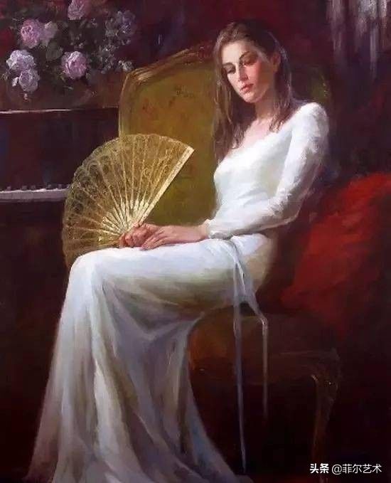 美女|美国华裔画家凯文·雷画的油画中美女！好美