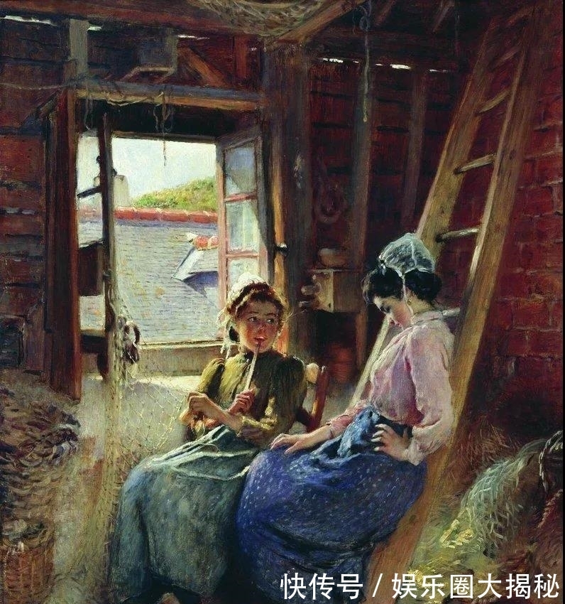 浪漫主义#他是俄罗斯绘画大师,巡回画派创始人之一,油画色彩亮丽甜美