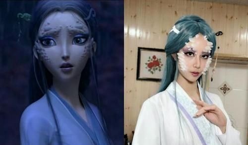 小青|当《白蛇缘起》中主角变成“真人“后，小狐狸变如花，白蛇太迷人