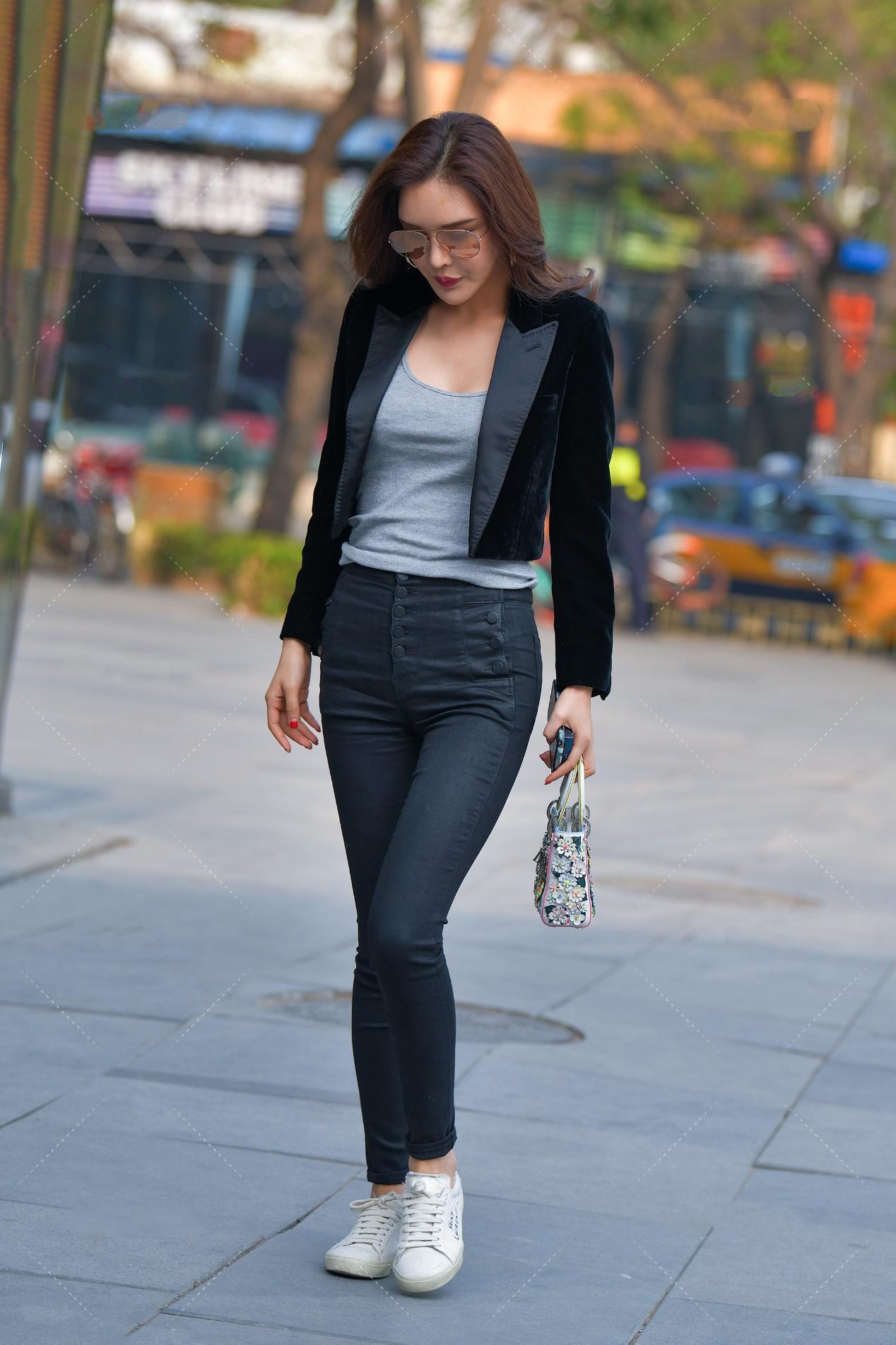 简约|小西服搭配高腰铅笔裤, 简约又不失时尚