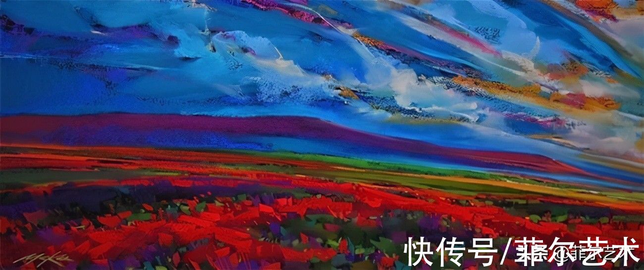 mich美国画家迈克尔风景油画作品用色大胆、明亮,传达出一种乐观精神