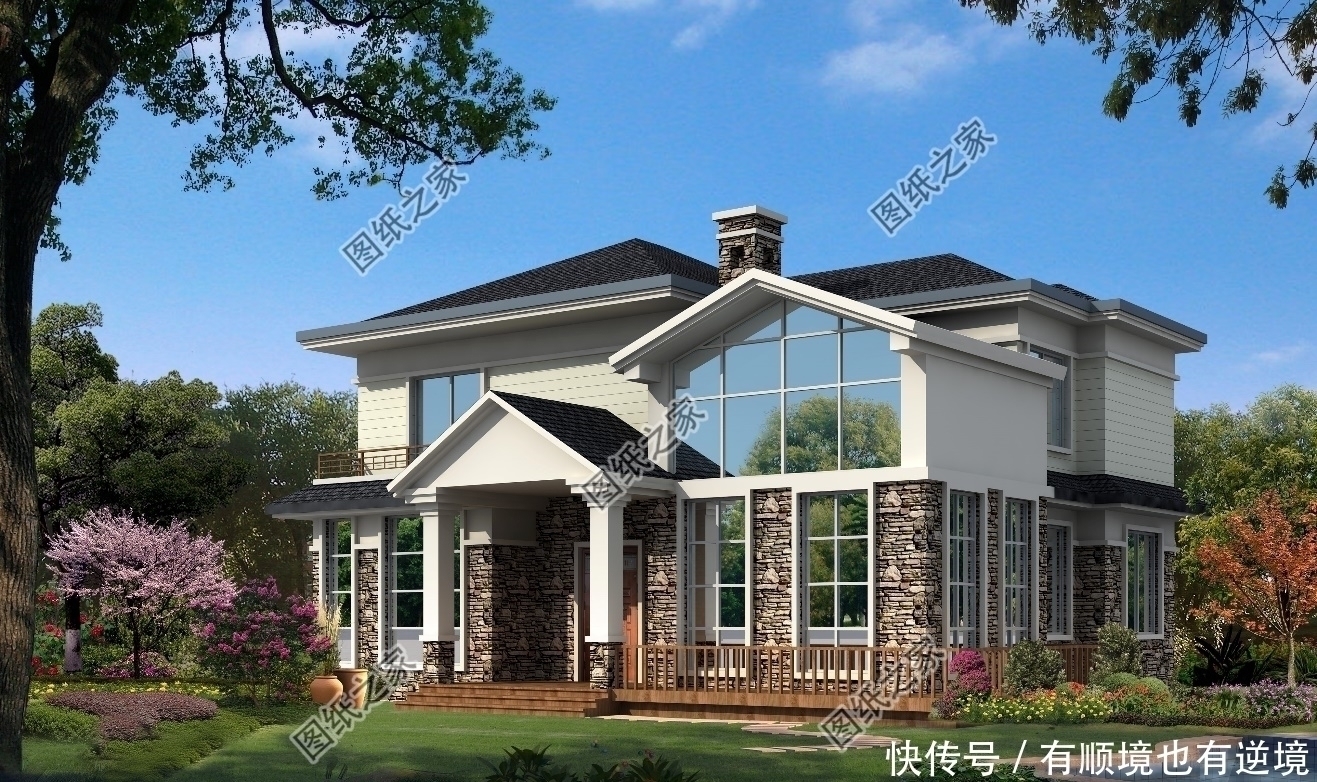 户型|150平米左右二层别墅设计图,农村别墅这样建,城市楼房一样好看