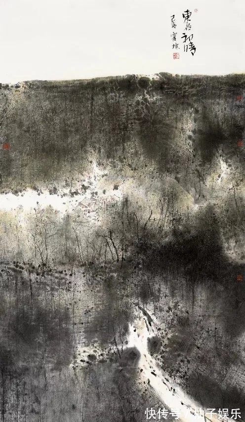 水墨&构成的画面很打眼!霍彪水墨山水画