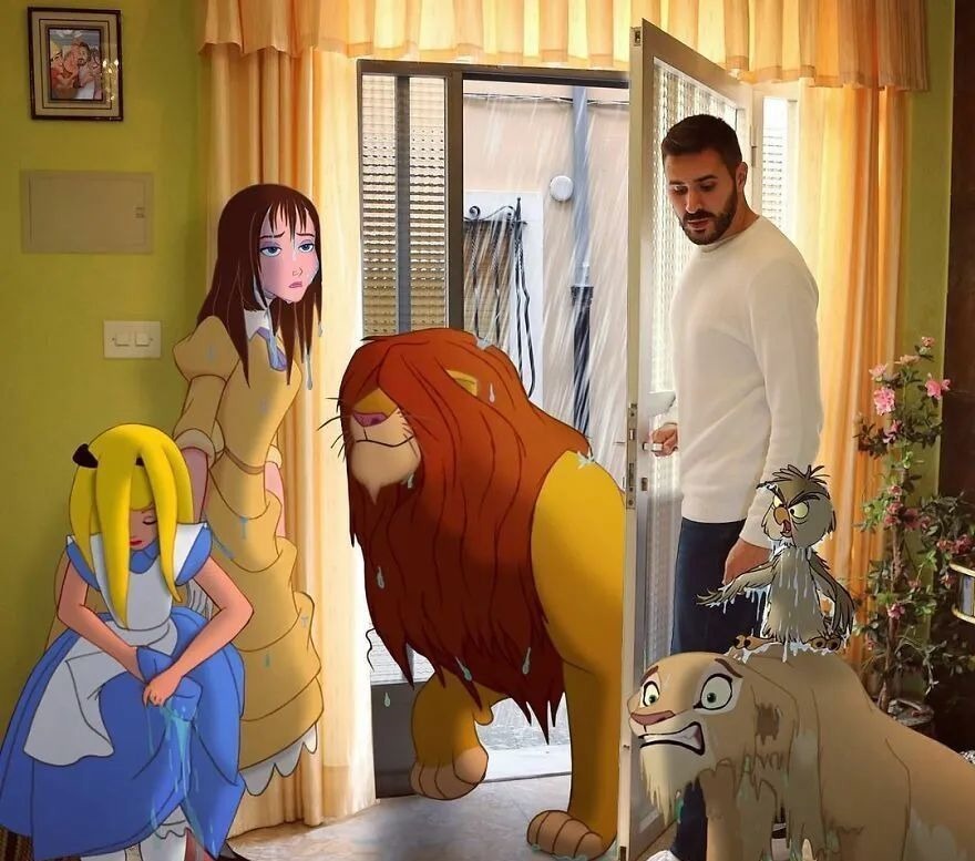现实生活中|他将迪士尼动画明星“请”进家门,一系列小插曲,令人捧腹