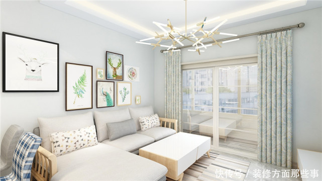 卫生间|84平北欧风二居室,邻居笑称这个是效果图