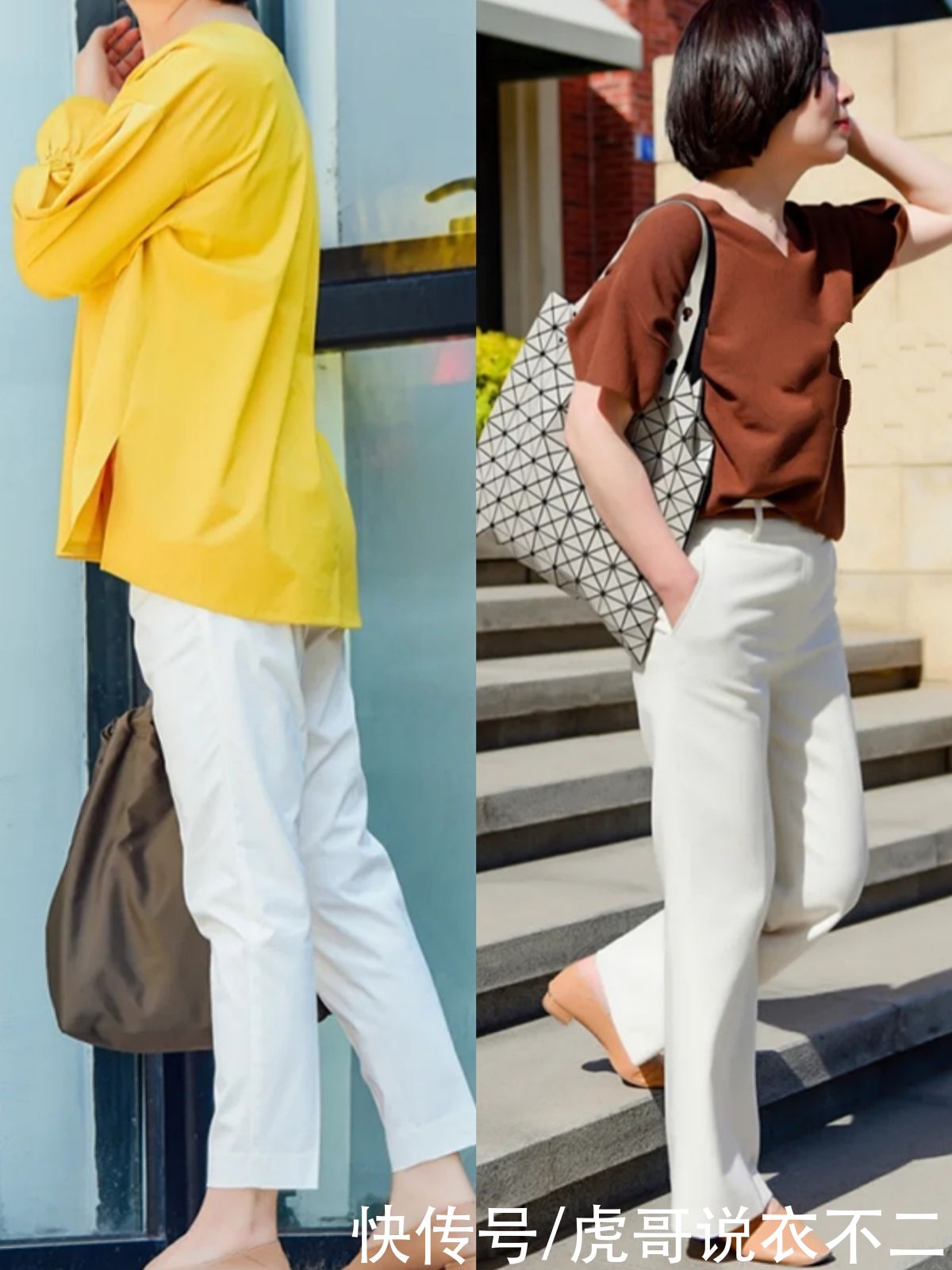 过了60岁的中年女人，夏季“白裤子”这么穿，简约优雅又显气质