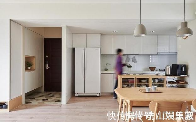 原木色|如何拥有高颜值的小户型这套80平原木风设计,玄关就很惊艳