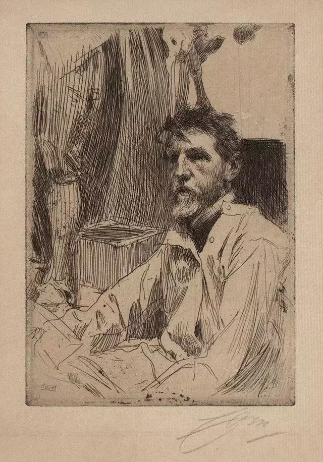 素描&20世纪初北欧著名素描大师,寥寥数笔就能捕捉到人物的神态,被誉为“线条的指挥家”