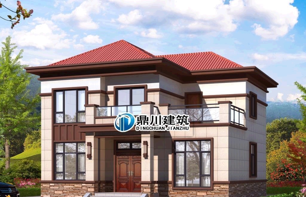 别墅|5款新中式二层农村别墅,低调大气,中式传统美永不过时