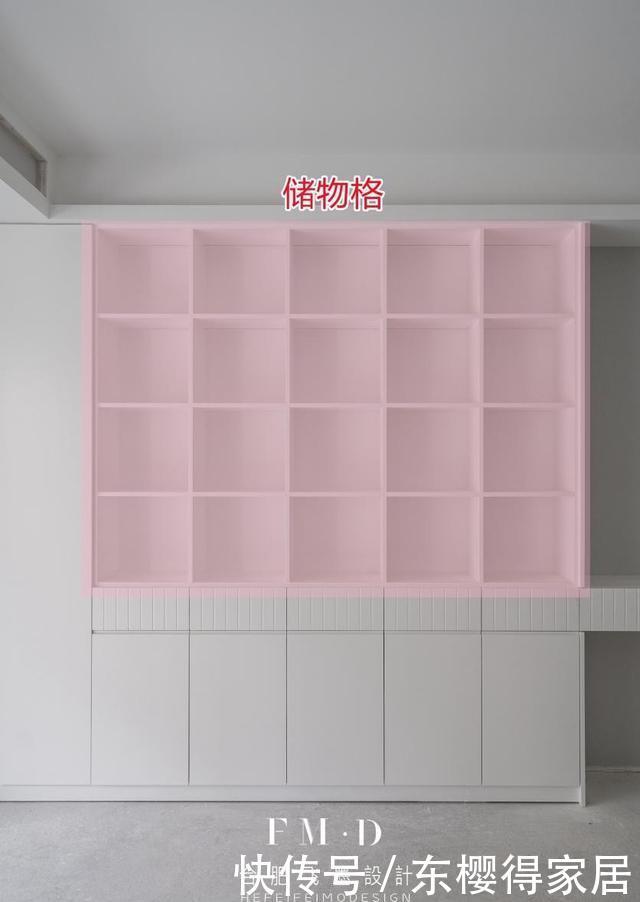 书桌|沙发后面这堵墙有作用了,打满2米9的储物柜,不就有了书柜书桌?