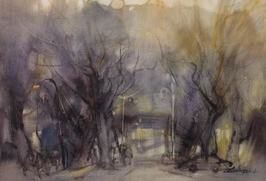 薄暮#[第七届庐山水彩节邀请嘉宾]姚波艺术作品展