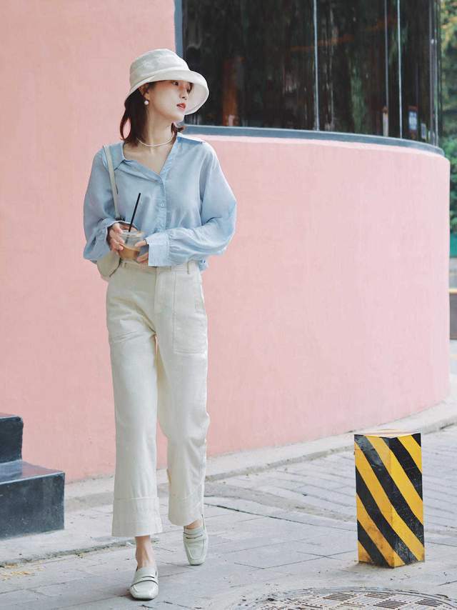 针织衫|被秋天的“阔腿裤”美到!不光很流行,搭配起来简单还很好看