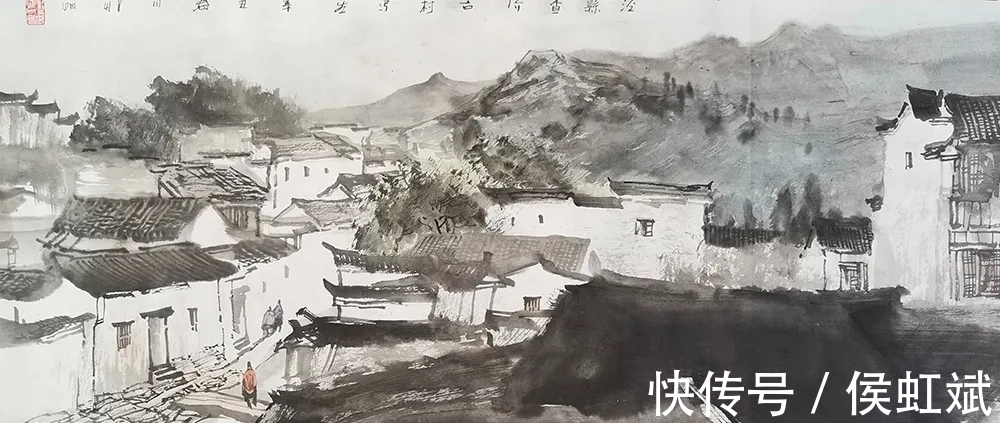 水墨山水画#辛丑写生|邹明水墨山水画