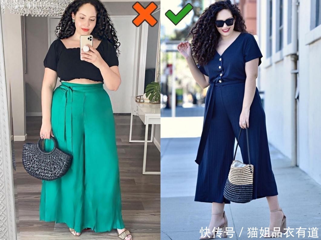 露肤|160斤的大码博主,4条法则教你“瘦身穿搭”,穿衣楷模名不虚传