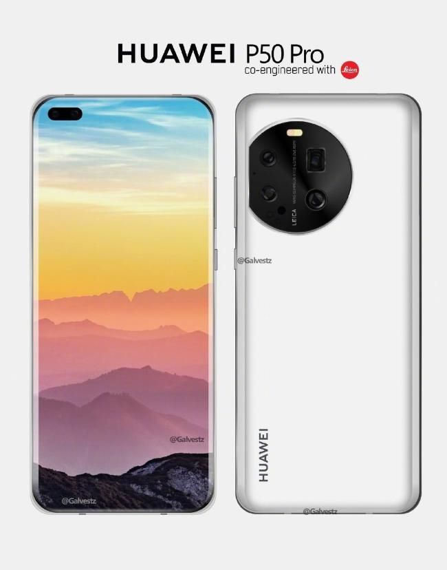 P50|逼死强迫症，华为P50 Pro渲染图曝光：奥利奥模组少了一边