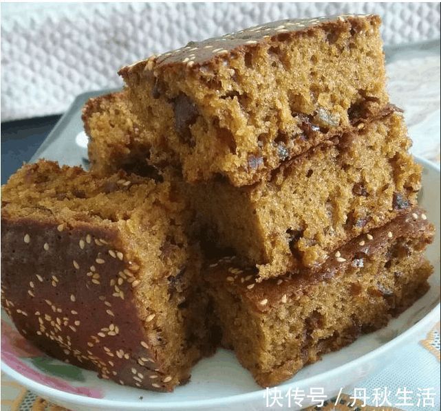 红枣|红枣糕新做法，不用烤箱，手不沾面，筷子一搅倒进电饭锅，吃美了