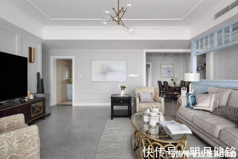 电控柜|大房型想设计美式轻奢风格,187平的大平层这样设计,优雅高品质