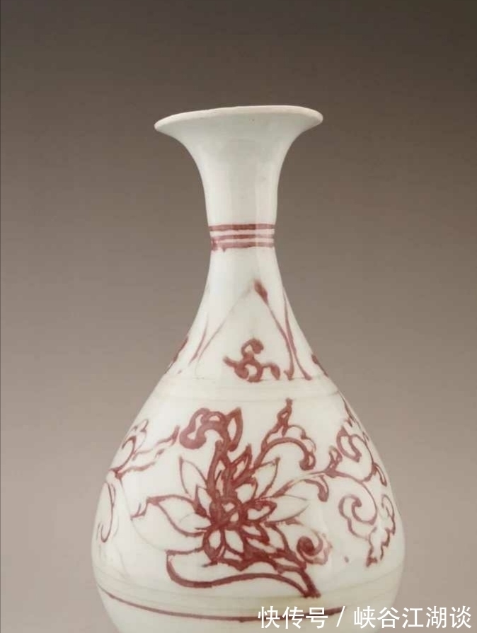 釉里红$张庆玉:釉里红玉壶春瓶,个人看真