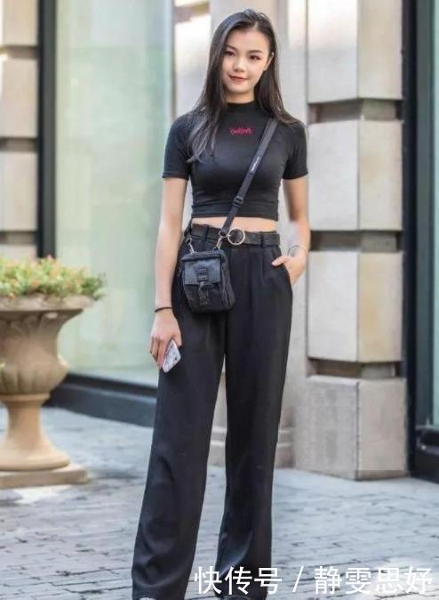 街拍精致干练的穿搭,让小美女气质十足
