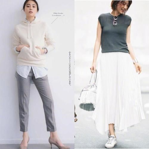 白色 秋天穿“白色+灰色”很简约,但要学会搭配才更高级!