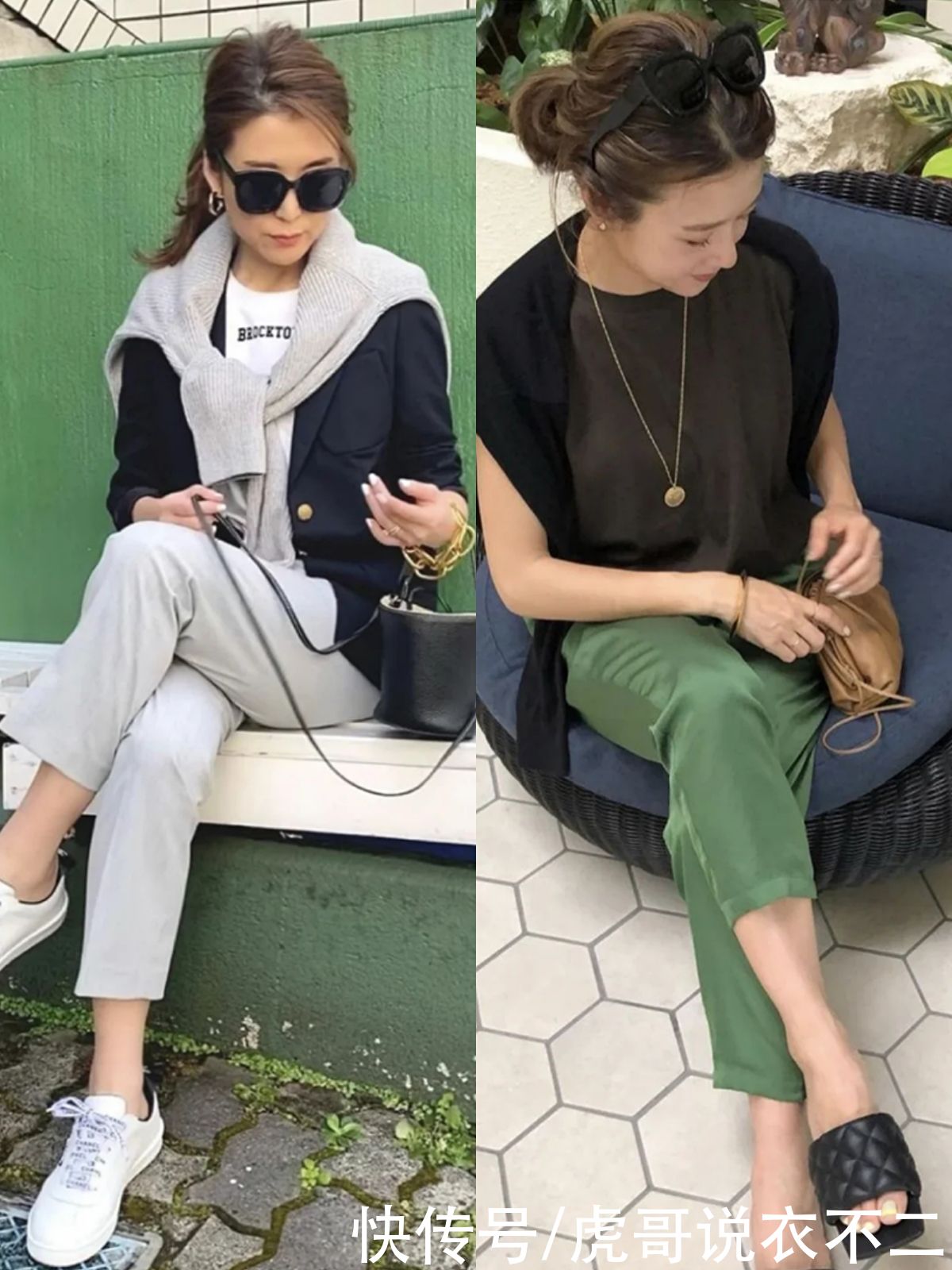 中年矮个女人穿衣有“窍门”，瞧日本主妇的优雅私服，时髦又高级