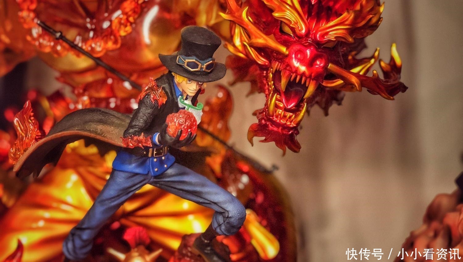 手办|海贼王火龙萨博手办,艾斯脸上能看见雀斑,脚下头盔戳中泪点