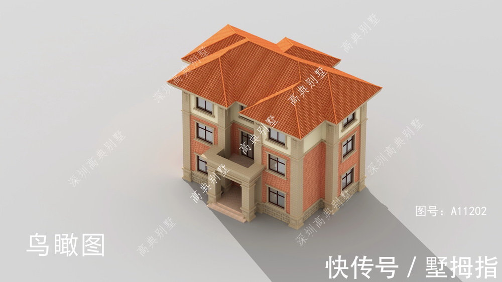 欧式|这款欧式三层别墅,适合在乡下建,一起来看看吧。