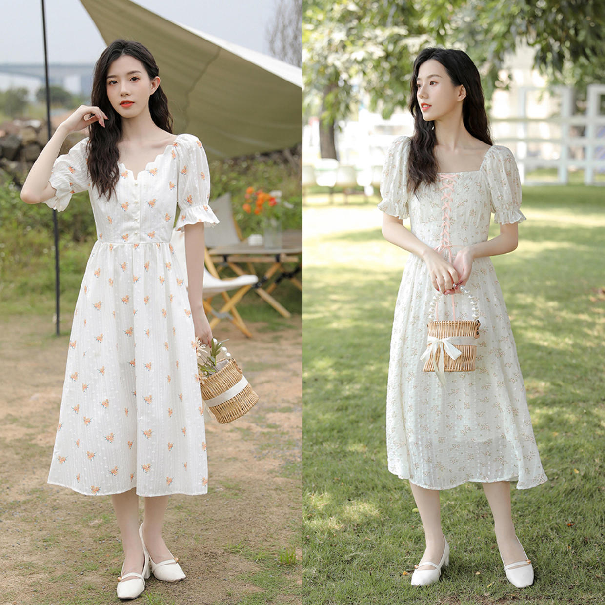 减龄|今夏“碎花连衣裙”火了,减龄时髦又洋气,让你美得有气质