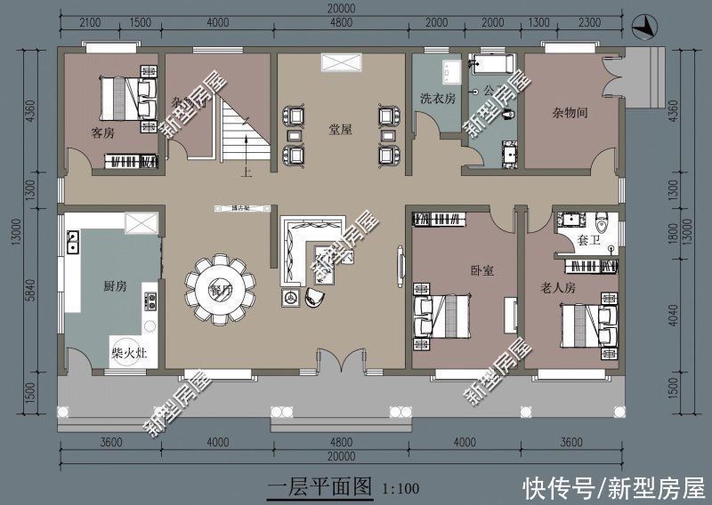 建筑面积|回农村建房，想建一个柴火灶怎么设计？5套图纸供你参考