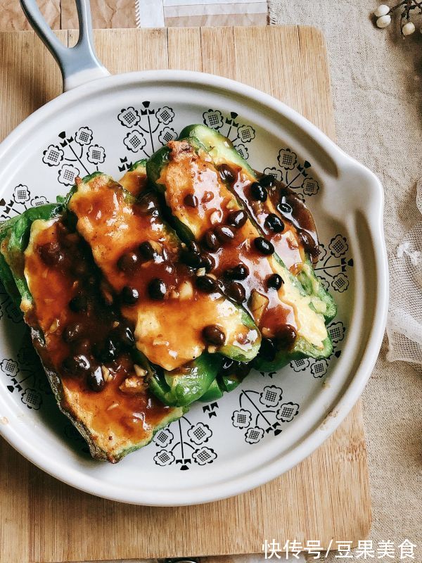 青椒|「简单健康虾滑版」豆豉青椒酿肉
