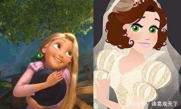 迪士尼公主|当迪士尼公主们穿上婚纱,花木兰变大妈艾莎还是最美的!