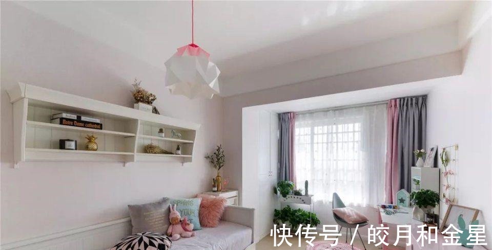 隔断|112㎡清新北欧风,客厅砌个半墙隔出一间书房,2居变3居真实用