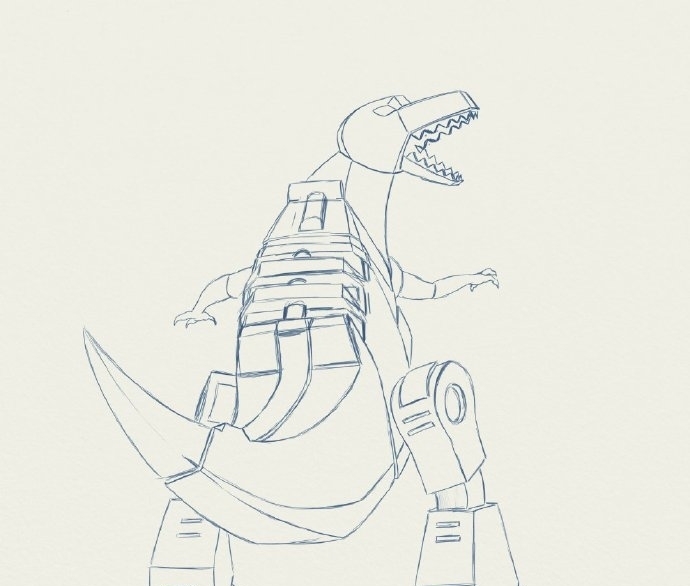 线稿|变形金刚纪念版封面设计线稿