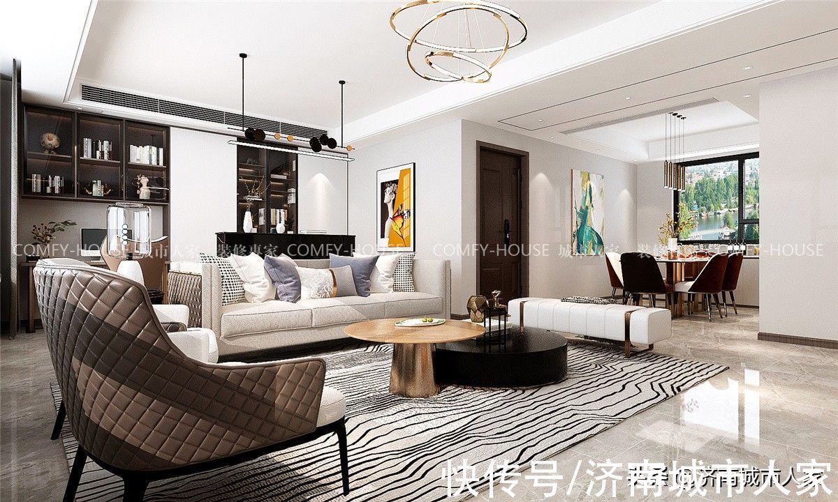 装修|澄波府邸现代轻奢风格装修效果图