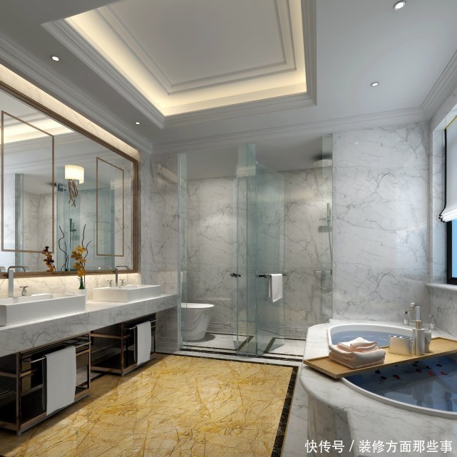 现代风|124平现代风五室设计,衣帽间使用谷仓门跳色来增加空间的气氛