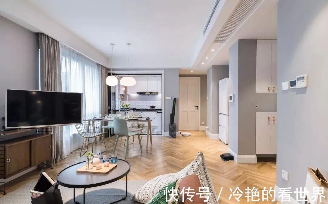 色调|89㎡北欧风小户型,低调灰+白色+原木色设计,打造温馨小家