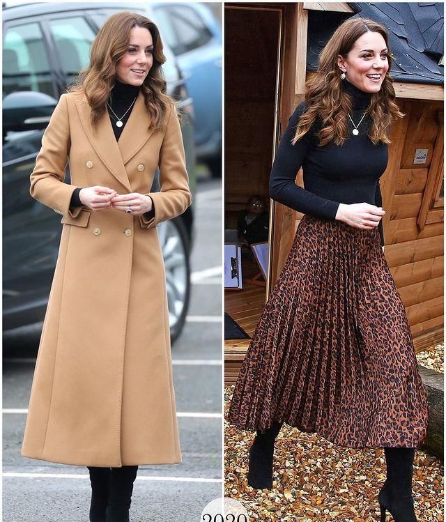 凯特王妃穿3000块驼色大衣，比去年时髦高级多了！旧衣服搭配出彩