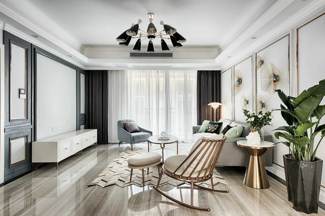 边框|第一次见高级大杂烩,127㎡现代轻奢,混搭多种风格,独特优雅~