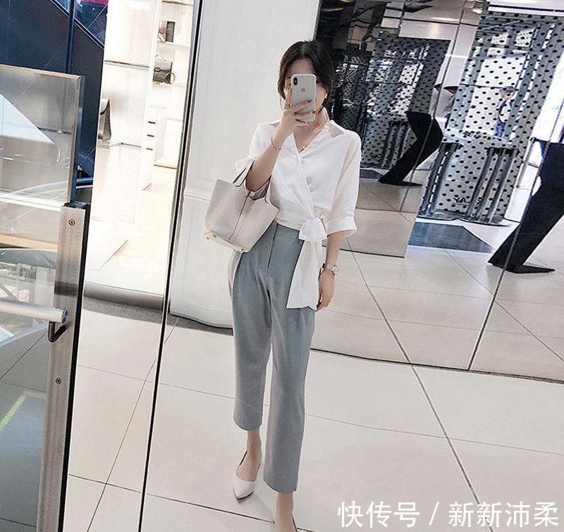 套装 若你身高不够, 就穿这样的阔腿裤套装, 显高显嫩有气质