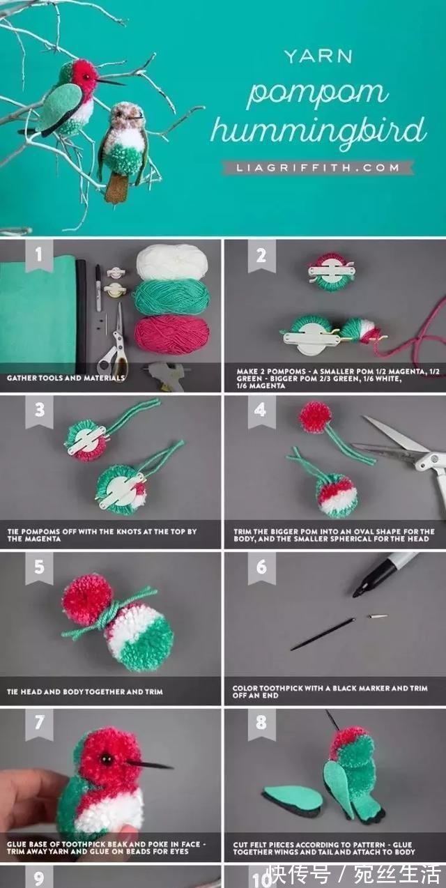 织毛衣剩下一点毛线,留着做什么DIY小鸟玩偶吧,孩子可喜欢了