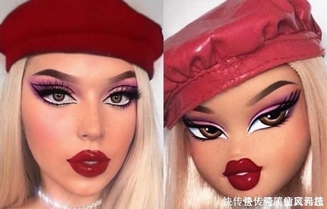 “芭比娃娃仿妆”真假难辨，红唇电眼超模颜，你最想拥有哪一款