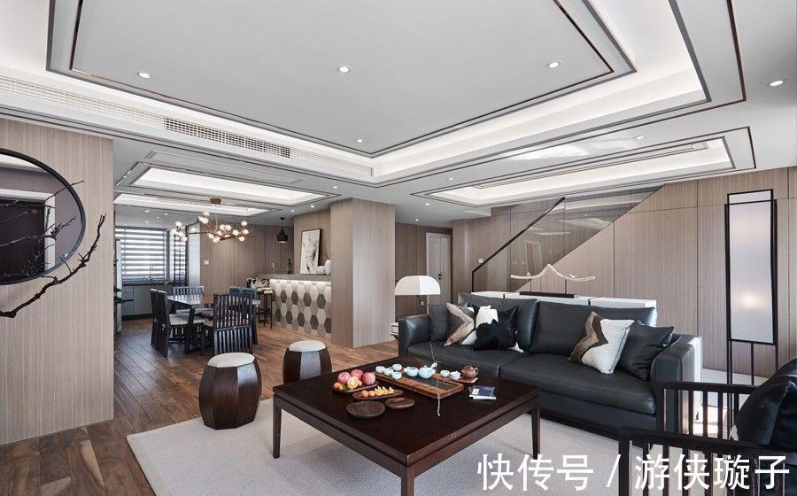 中式|180平方米大复式,绝佳观景体验,融合新中式的文艺与浪漫