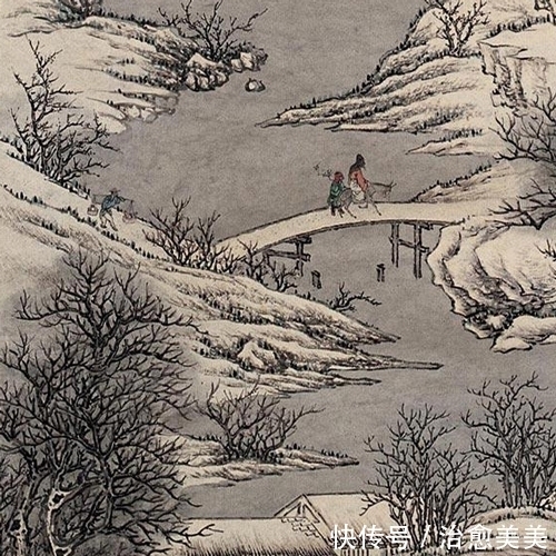 明暗！画中有明暗，关槐绘《雪山寻梅》