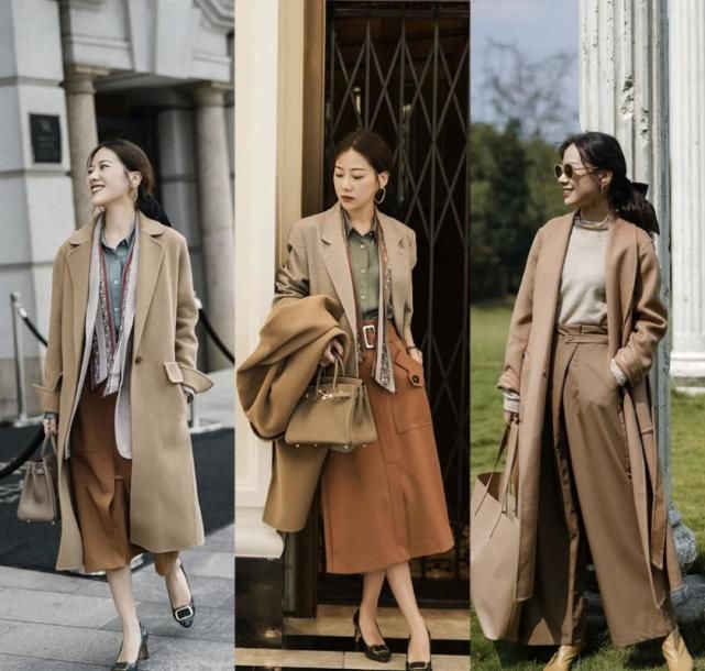 女人过了40岁，穿大衣避免“浅色”坑，这3种深色更显气质