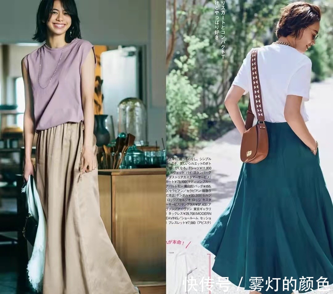 半身裙 T恤怎么穿才高级呢3种应季的搭配方式,可俏皮可温柔