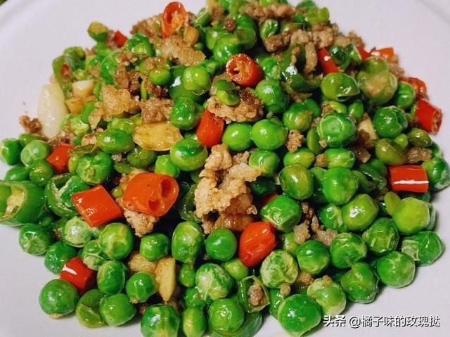 豌豆|超好吃的美味家常菜推荐：韭菜苔螺丝肉，爆炒鸡胗，肉末炒豌豆